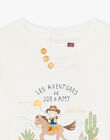 T-shirt motif cow-boy écru bébé garçon CAOBAMA / 22E1BGJ1TMCA001