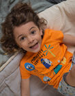 Pyjama orange et bleu à motifs monstres enfant garçon CAMONAGE / 22E5PG56PYJ400