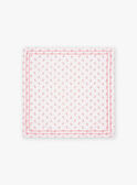 Foulard rose pâle en voile de coton à fleurs FRAFOLETTE / 23E4PF51ECHD319