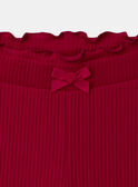 Lot de 2 leggings bleu marine imprimé cœur ou rouge uni Fille NIXIBETTE / 25H2PFH1LG070