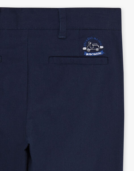 Pantalon de cérémonie bleu marine enfant garçon CIAPANTAGE / 22E3PGH1PAN070