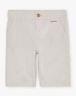 Bermuda à rayures beige et blanc FRESURAGE / 23E3PGI2BER806