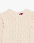 Pull écru en maille torsadée DIAPULETTE / 22H2PFY1PUL808