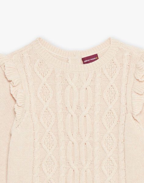 Pull écru en maille torsadée DIAPULETTE / 22H2PFY1PUL808