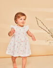 Robe et culotte blanches à imprimé fleuri FASISI / 23E1BFS1ROB001