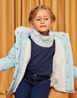 Manteau bleu acier à capuche DRADOUETTE / 22H2PFM2D3EC233