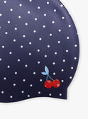 Bonnet de piscine bleu marine à pois blancs FRYBONETTE / 23E4PFL1D4Y070