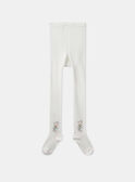 Collant écru jacquard fleur MICOLETTE / 25E4PF91COL808