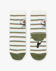 Chaussettes écrues rayées à Jacquard perroquet FIMOUAGE / 23E4PGD1SOQ001
