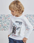 T-shirt blanc à motifs ours à la montagne enfant garçon BOXIDAGE / 21H3PGO1TML000