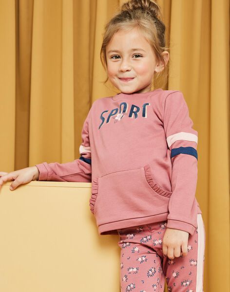 Sweat vieux rose Sport DRASWETTE / 22H2PFL1SWED312