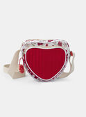Sac coeur rouge et imprimé fleuri à bandoulière Fille NEBAGUETTE / 25H4PFK1BES001