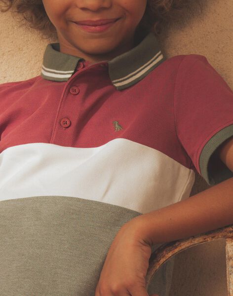 Polo colorblock avec dinosaure FRIPLAGE1 / 23E3PGD1POL628