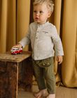 Pantalon coupe droite en twill kaki DADOCTAVE / 22H1BGD3PAN633