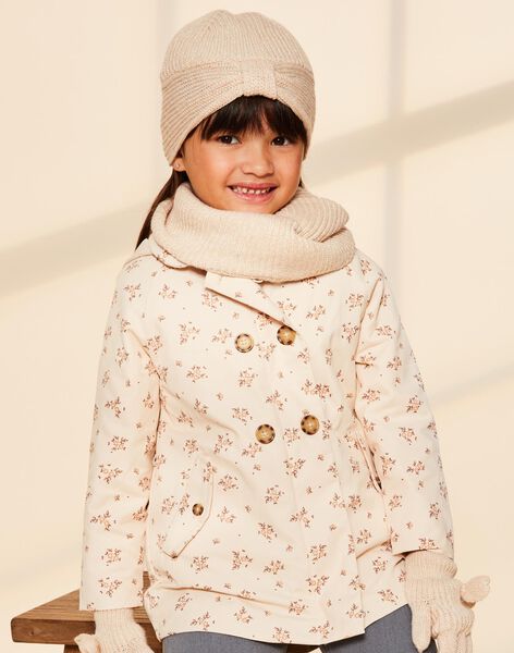 Snood beige en tricot FRASNOETTE / 23E4PF51SNO808