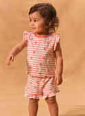 Ensemble tshirt et short rayés MIYAELLE / 25E1BFS1ENS001