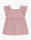 Blouse en popeline nude à imprimé fleuri FAWYLENE / 23E1BFQ1CHED319