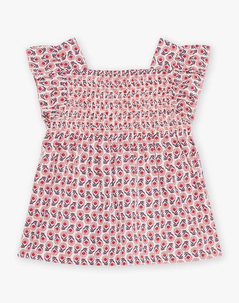 Blouse en popeline nude à imprimé fleuri FAWYLENE / 23E1BFQ1CHED319