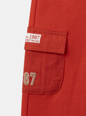 Pantalon confort rouge avec poches Bébé Garçon NADAMIEN / 25H1BGK2PANF508