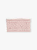 Snood rose en tricot torsadé GIDIANA / 23H4BF51SNO307