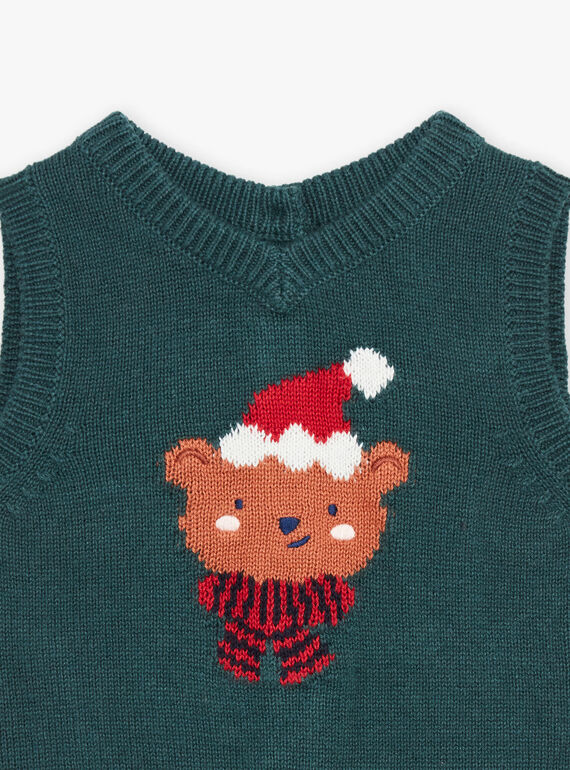 Cardigan sans manches à imprimé Noël DAWILLIAM / 22H1BG61CSM060