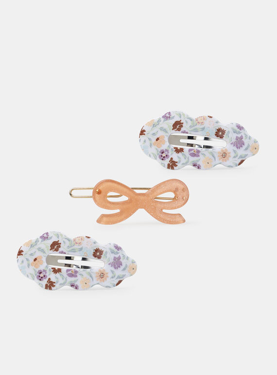 Barrettes fleurs et noeud MALAETTE / 25E4PFM1BRT954