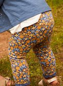 Chemisier écru avec legging et bandeau bleu marine à fleurs 23E1BF81ENS001