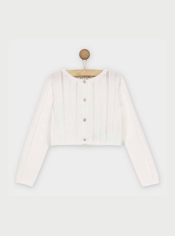 Cardigan blanc RIPOPETTE / 19E2PFE3CAR001