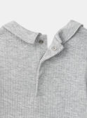 Body gris imprimé raton laveur à manches longues Bébé Garçon NAILAN / 25H1BGP1BODA015