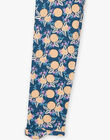 Legging bleu-vert à oranges et fleurs FLALEGETTE 2 / 23E2PFO2LG608