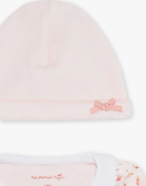 Pyjama et bonnet en velours rose clair FORRA_B / 23E0NF71GRE321