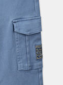 Pantalon cargo slim bleu givré LESLIMAGE / 24H3PGJ1PANC206