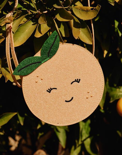 Sac rond orange à bandoullière et forme clémentine FLASAETTE / 23E4PFO1BESE409