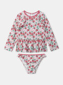 Maillot de bain deux pièces UPF 50+ imprimé MRUTISETTE / 25E4PFC2BUV001