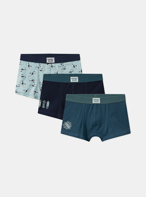 Lot de 3 boxers skate en jersey MLIBRAGE / 25E5PG43BOX203