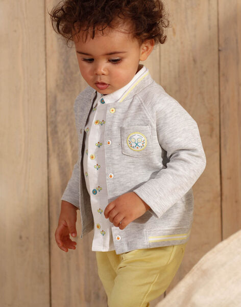 Gilet Manches Longues Gris Chine A Details Brodes Bebe Garcon Pull Gilet Et Cardigan Bebe Sergentmajor Gilet Manches Longues Gris Chine A Details Brodes Bebe Garcon Pull Gilet Et Cardigan Bebe Sergentmajor