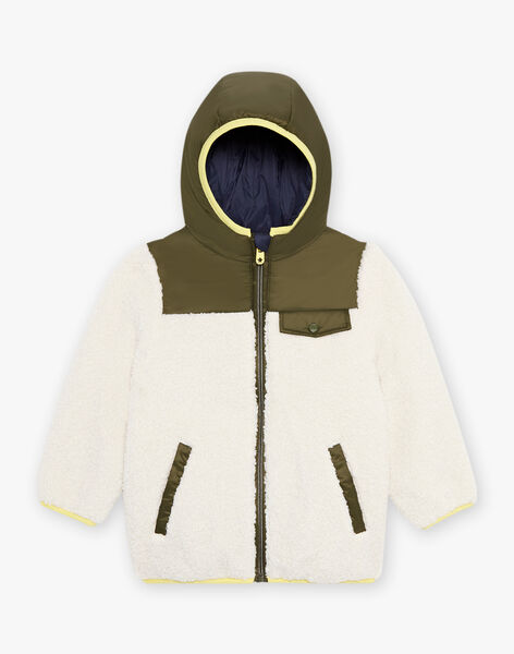 Veste réversible à capuche kaki DIVESTAGE / 22H3PGV3GIP604