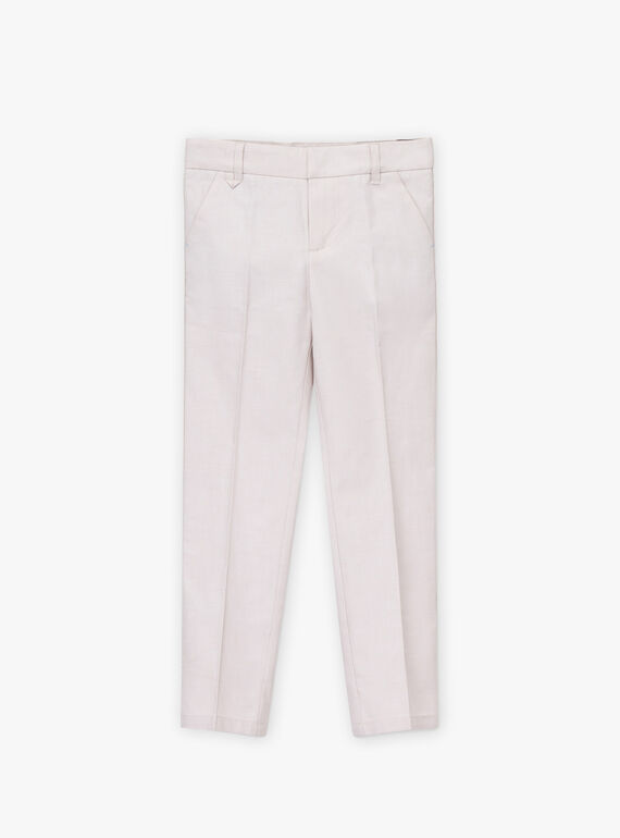 Pantalon droit de costume beige enfant garçon TICOAGE / 20E3PGJ1PAN808