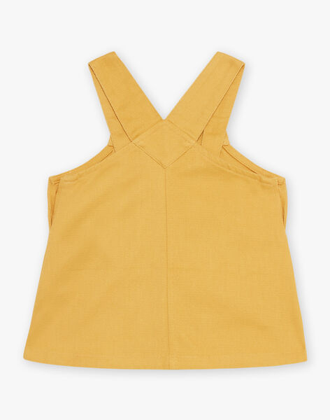 Robe chasuble en twill jaune miel FABLANCHE / 23E1BF81CHS107