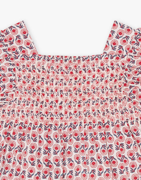 Blouse en popeline nude à imprimé fleuri FAWYLENE / 23E1BFQ1CHED319