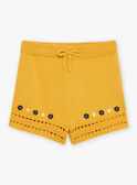 Short jaune moutarde en maille  FLISHETTE / 23E2PFP1SHOB106