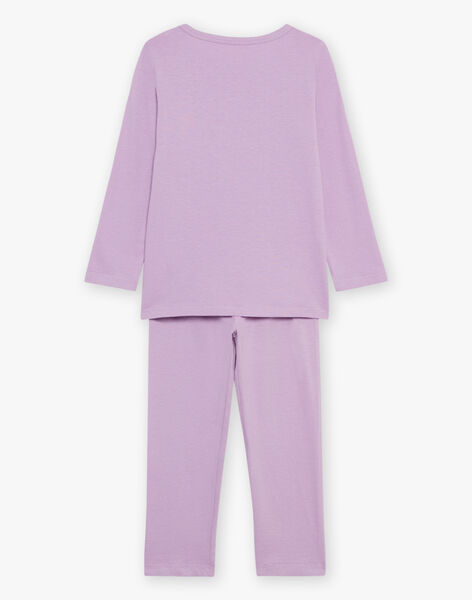 Pyjama deux pièces violet pâle en coton avec cape tête de licorne FLOPOETTE 3 / 23E5PF41PYT326