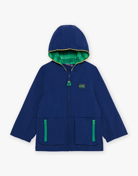 Parka bleu roi à capuche FRAPARKAGE / 23E3PG51IMPC209