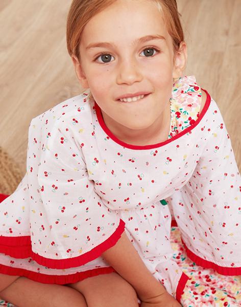 Tunique De Plage Imprimee Petite Fille Les Jours Fleuris Enfant Sergentmajor