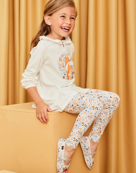 Chemise de nuit en jersey et legging à motifs renard et fleurs DOUNAETTE / 22H5PF22CHN001