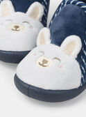 Chausson bleu avec tête d'ours blanc Bébé Garçon NEANTOINE / 25F10BG31CHP070