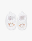 Chaussons de naissance écrus Girafe FORENT / 23E0AM61CHP000