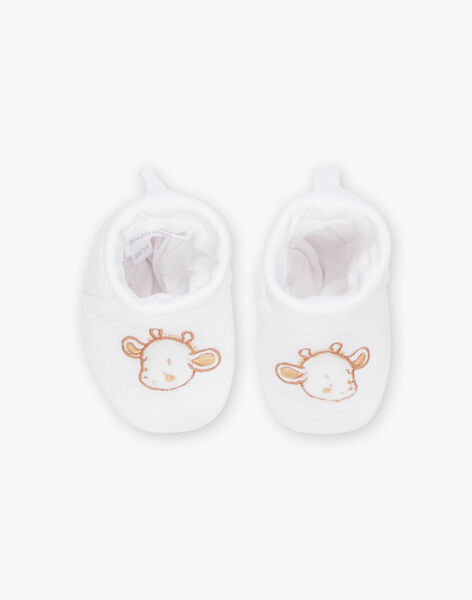 Chaussons de naissance écrus Girafe FORENT / 23E0AM61CHP000