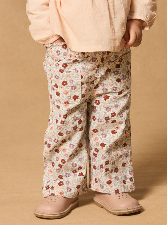 Pantalon évasé imprimé floral MABILLIE / 25E1BF71PAN001