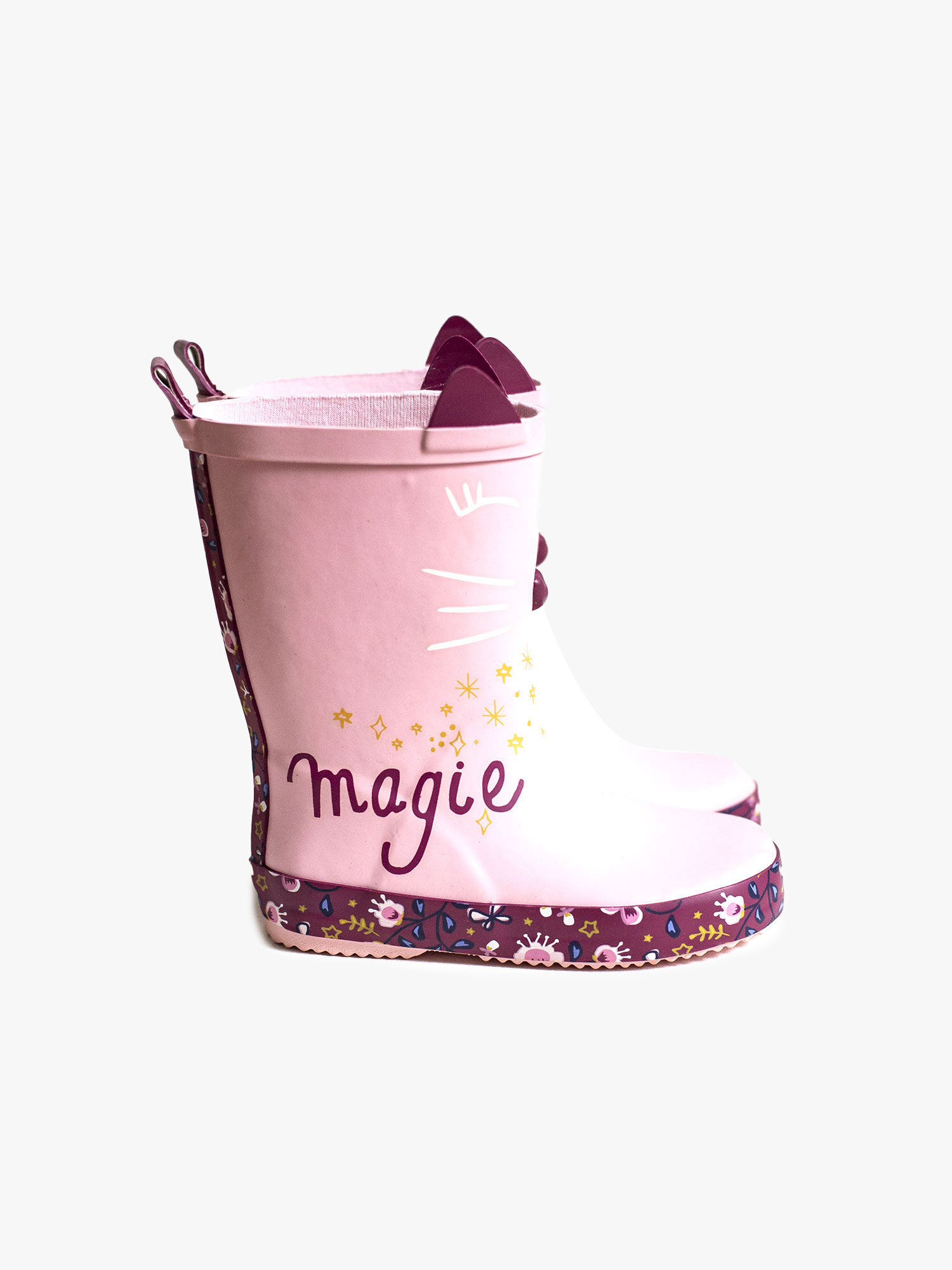 botte de pluie rose